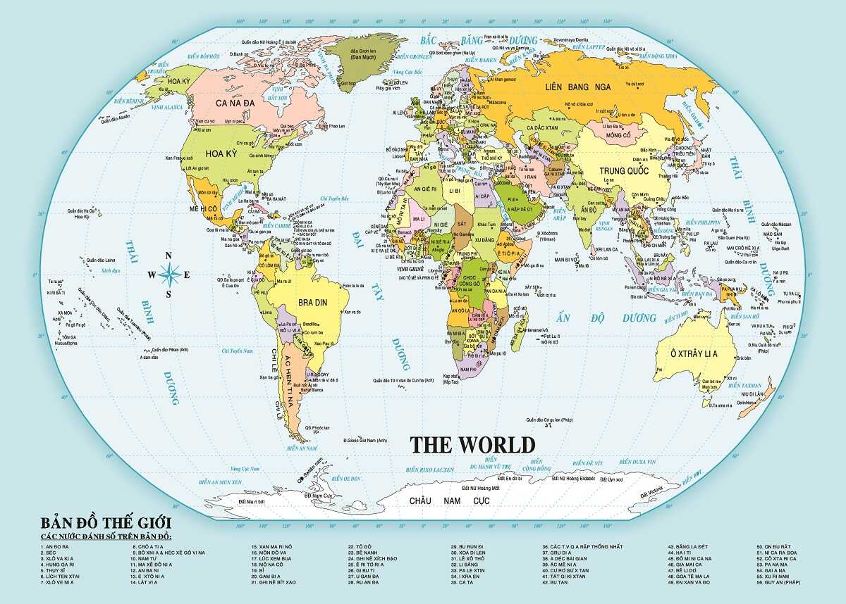 Bản đồ thế giới và bản đồ chi tiết các châu lục [cập nhật 2023]