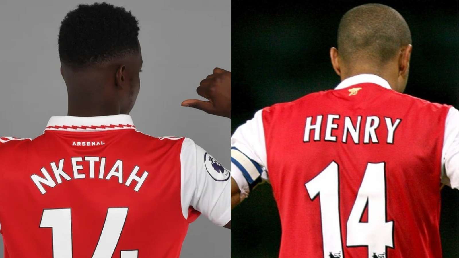 Nketiah và 9 cầu thủ khoác áo số 14 của Arsenal gần đây